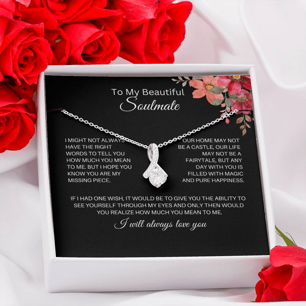 [ONLY 8 LEFT] To My Beautiful Soulmate I Will Always Love You. With FREE Earrings For A Limited Time. SHIPPING FROM USA IN 1-2 DAYS (PRIORITY)