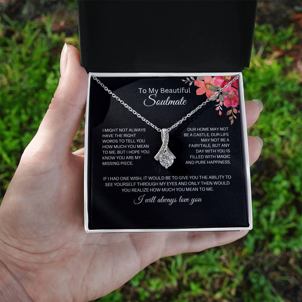 [ONLY 8 LEFT] To My Beautiful Soulmate I Will Always Love You. With FREE Earrings For A Limited Time. SHIPPING FROM USA IN 1-2 DAYS (PRIORITY)