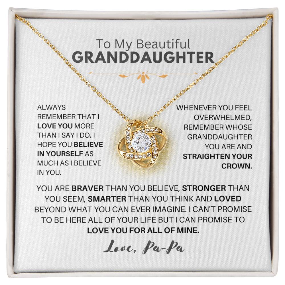 To My Granddaughter From Pa-Pa