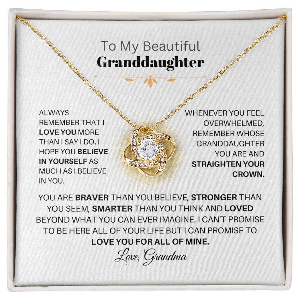 {PERSONALIZED} To My Beautiful {Granddaughter} You Are Braver Than You Believe - Love {Grandparent}