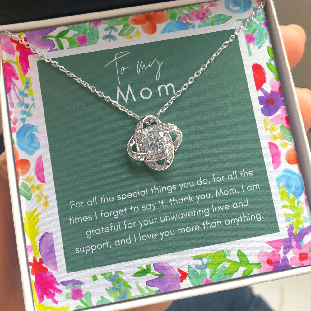 To My buy Air Force Mom Love Knot Necklace - Custom Necklace, Patriot Proud Mom Necklace, Personalized Gift For Her, Jewelry, Love Knot Pendant