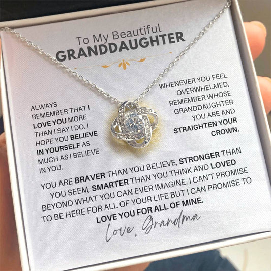 [ALMOST SOLD OUT] To My Beautiful Granddaughter You Are Braver Than You Believe - Love Grandma TKC96
