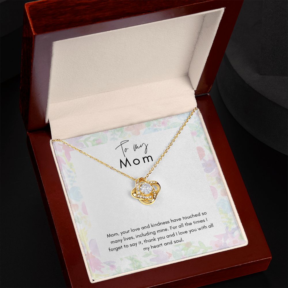 To My Mom Kindness Love Knot Necklace