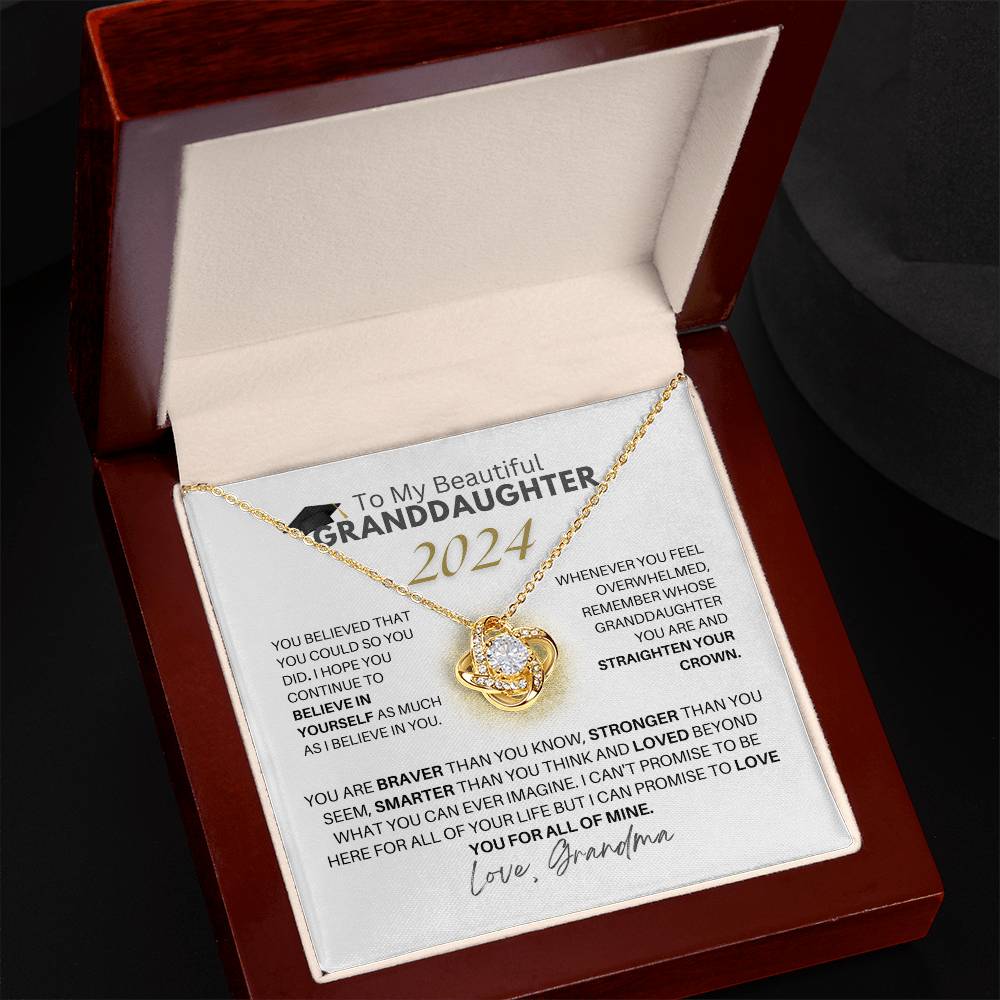 [ONLY 8 LEFT] To My Beautiful Granddaughter Graduation Necklace - Love Grandma